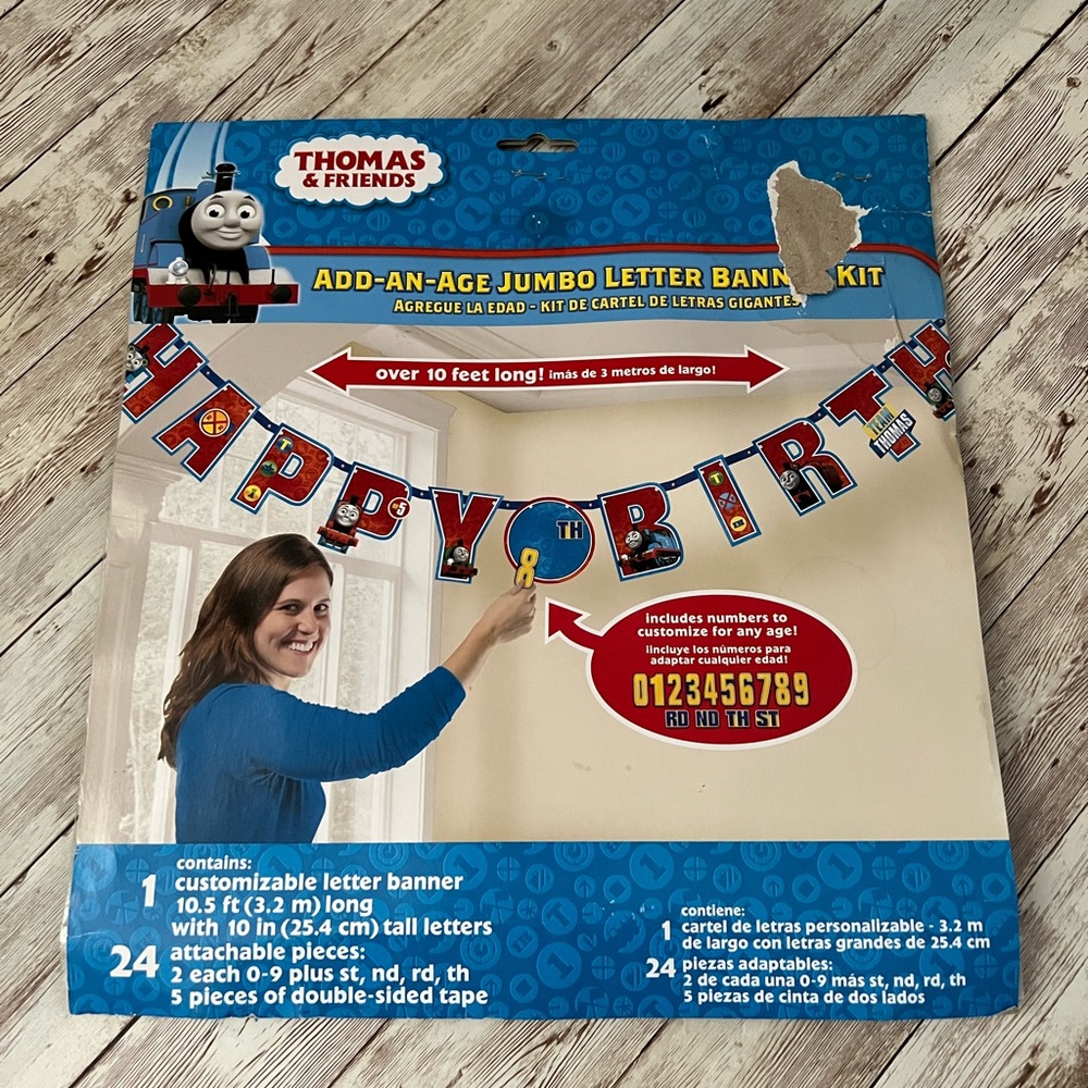 🅽🅴🆆 Thomas & Friends Add An Age Jumbo Letter Banner Kit 🚂